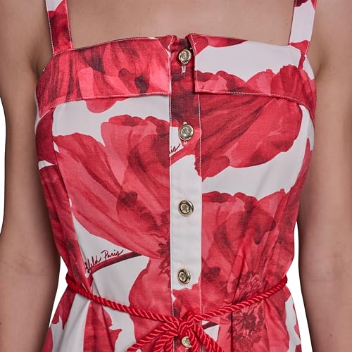 Image of Karl Lagerfeld Women's Sleeveless Rope Belt A-line Maxi Dress