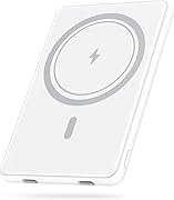 【2026極薄設計・MagSafe急速充電（8000mAh）】 モバイルバッテリー マグセーフ 最大出力20W 充電器 薄型 ワイヤレス充電 マグネット 軽量 小型 大容量 まぐせーふモバイルバッテリー 3台同時充電 Type-C入/出力 多重安全保護 pse認証済 パススルー 急速充電 コンパクト Airpods/AppleWatch/iPhone12～17/Pro対応 旅行/出張/緊急用