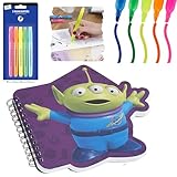HOVUK Toy Story - Cuaderno con alambre en forma 2D y bolígrafos retráctiles multicolor (6 unidades)