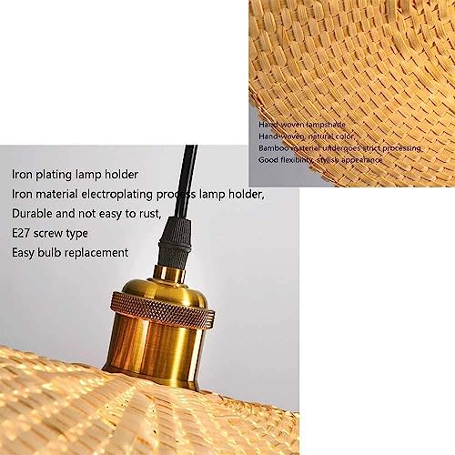 Chandelier rotan suspension créative lampe boho plafond pour cuisine