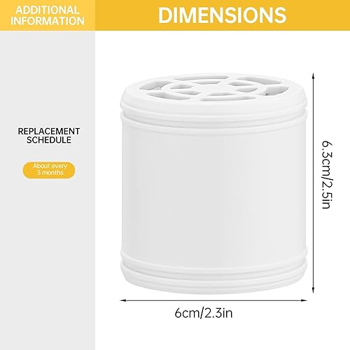 Miniatura 6 de BESy Filtro de ducha de repuesto, filtro de agua de ducha multietapa, filtro de cabezal de ducha revitalizante de alto rendimiento, reduce los