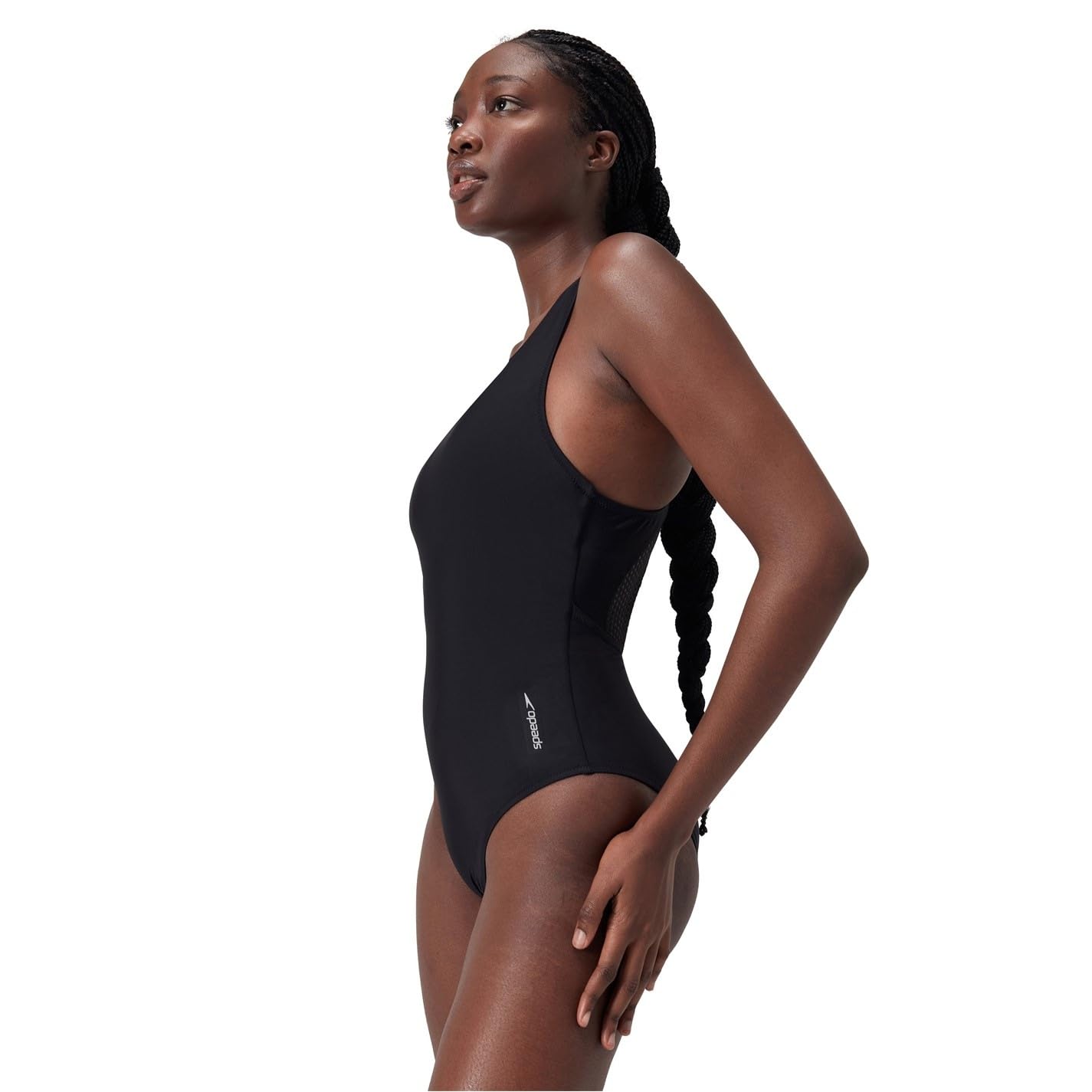 Speedo Solid Scoop Mesh 1 Piece Swimsuit Maillot de Bain Femme