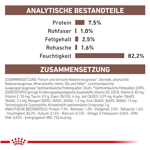 Royal Canin Veterinary Gatrointestinal Moderate Calorie | Doppelpack | 2 x 12 x 85 g | Diät-Alleinfuttermittel für Katzen | Zur Linderung akuter Resorptionsstörungen des Darms