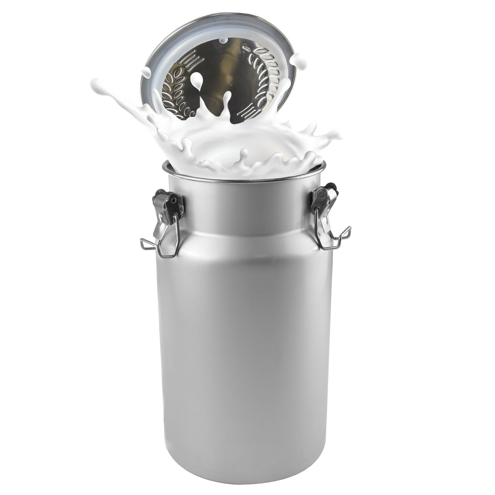AIZYRLYR Milk Can Stainless Steel Milk Jug with Sealed Lid, Airtight Canister Storage Container for Farm, Kitchen, Camping & Transport,10L
