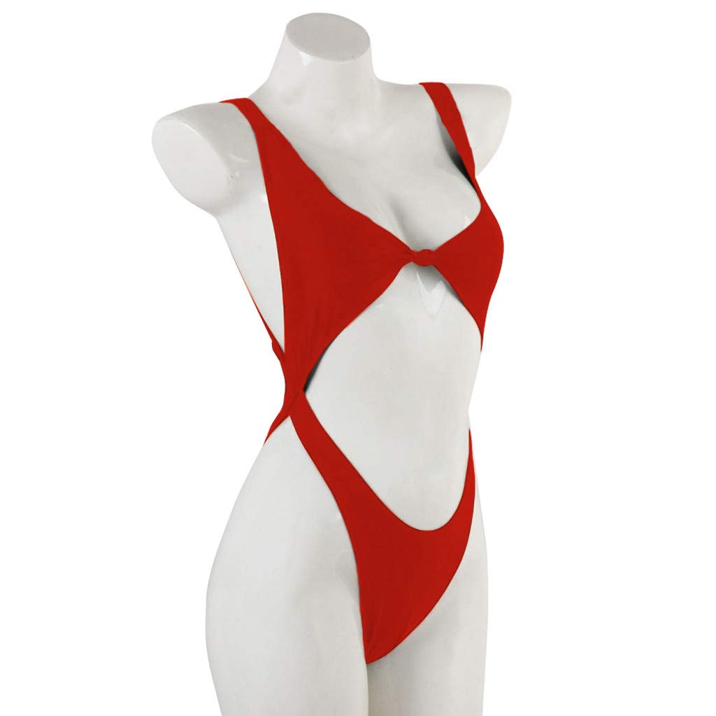 Bañador Vientre Plano Bikini Menstrual Mujer Baño Escote En V Profundo Ropa Mujer Verano Bañador Push Up con Relleno Sexy Espalda Expuesta Vientre Plano Ropa de Baño Traje de Baño de una Pieza Mujer