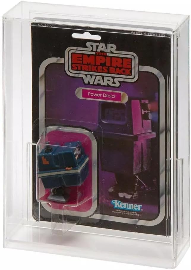 Premium Deep Acrylic Display Case for 3.75" Vintage & New Star Wars GI Joe Battlestar Galactica Black Hole Indiana Jones Buck Rodgers LOTR Carded Action Figures and More