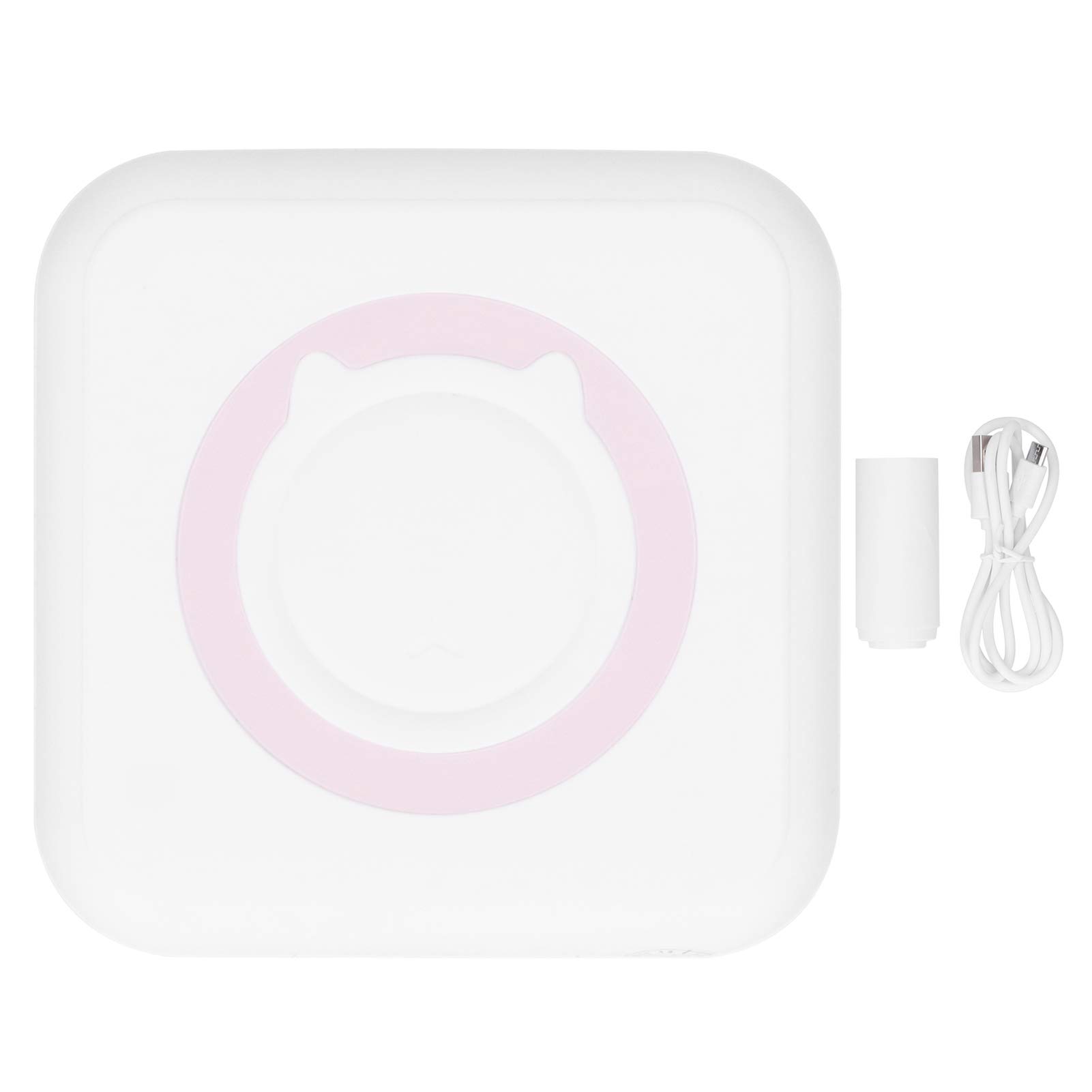 Mini Wielofunkcyjna Drukarka Termiczna, Bezprzewodowa Kieszonkowa Drukarka Mobilna BT, Przenośna Inteligentna Drukarka Zdjęć USB 200 DPI do Wszystkich Smartfonów(Różowy)