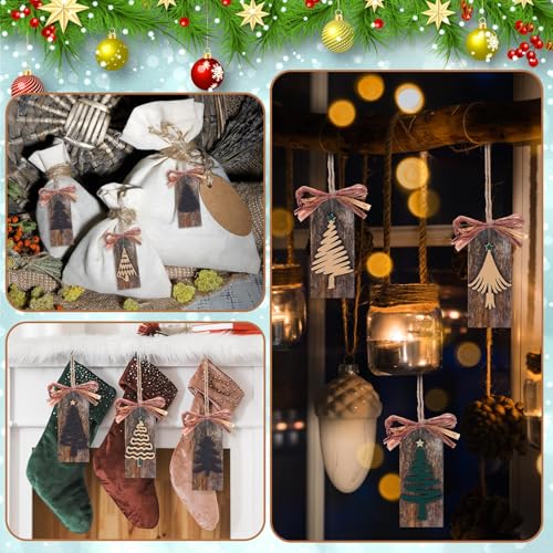 Décorations de sapin de Noël en bois naturel Civane - 5