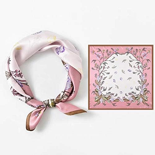 ANDANTINO 100% Real Mulberry Silk Scarf -21'' x 21''- Lightweight Neckerchief –Women Men Small Square Digital Printed Scarves - Image 5