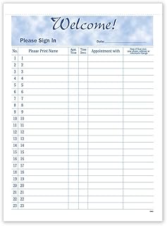 ABC Self Adhesive Patient Sign-in Sheet, 8 1/2