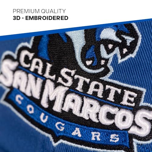 Gorra bordada ajustable azul con logo CSUSM miniatura 3