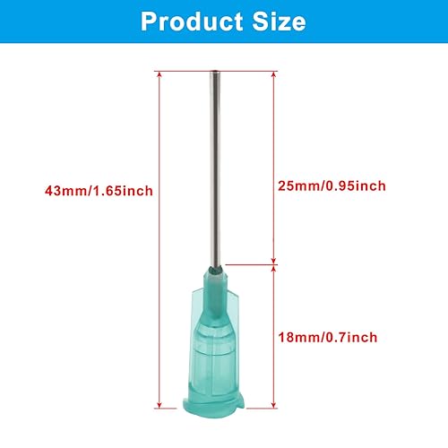 Miniatura 3 de Moicstiy Aguja dispensadora de punta roma de 18 Ga de 3.9 pulgadas con cerradura Luer, juego de 100 (verde)
