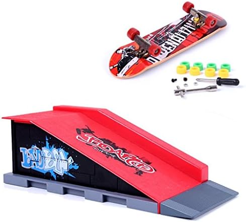 MOMSIV Mini Finger Skateboard and Ramp Accessories Set (F)