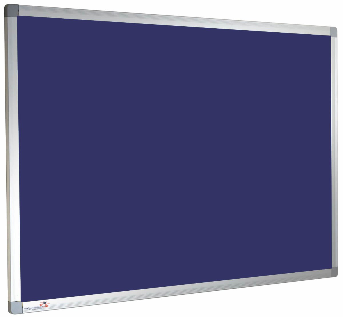 Premier Felt Noticeboard Aluminium Framed 2400mm x 1200mm, Oxford Blue — image 1