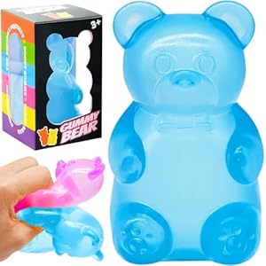 Fidget Toys Squishy Gummy Bear, Stress Cube Squishies Anxiety Stress Relief, Ice Squishy Stress Cube-Drop Malt Sugar Balls, Sensory Ball for Kids with Autism