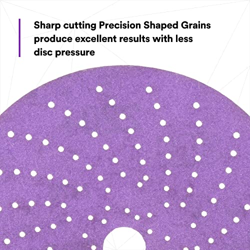 Image of Cubitron 3M II Hookit Clean Sanding Abrasive Disc 31481,6 in,220+ Grade,Pack of 200 Discs,Virtually Dust-Free,High Performance,Long Lasting,Multi-Hole Pattern, Feather Edging,Stock Removal(Pack of 4)