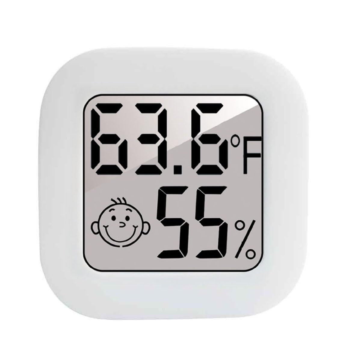 Indoor Thermometer,Humidity Gauge Meter Digital Hygrometer Room Thermometer,Celsius & Fahrenheit Display for Home,Baby Room, Warehouse, Greenhouse, Reptile, Humidors, Cellar, Office, Car. (White)