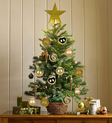 6CM Weihnachtsdeko Weihnachtskugeln, 25 Stücke Bruchsiche Christbaumkugeln Ornamente Weihnachtsbaumschmuck für Weihnachtsbaum… – Ansicht 5