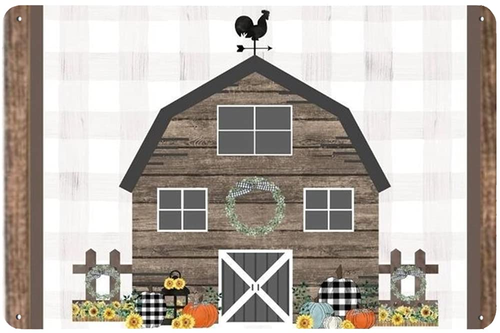 Vintage Blechschild Birge Im Herbst - Wanddekoration 30x20 Cm Rustikal