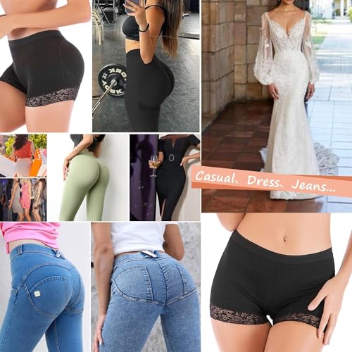 Vorcy Women Butt Pads Fake Butt Lifter Shapewear Padded Panties Hip Enhancer Pads Body Shaper Tummy Control Black