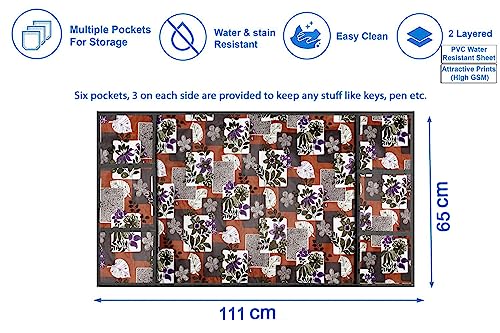 Image of Stylista Refridgerator top Cover Suitable for Samsung RT37C4512S8 /HL, 322 Liter Fridge, Dimension (WXD) 65x111 CM, Patchwork Pattern Multicolor