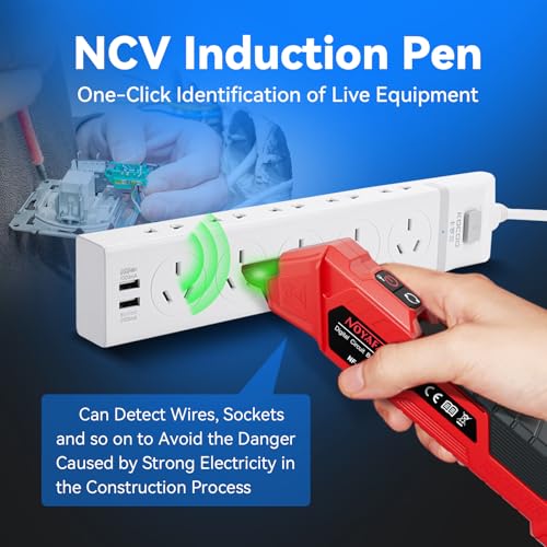 NOYAFA NF-827 Circuit Breaker Finder Tool with 3 Accessories &GFCI Outlet Tester, 90-120V AC Circuit Breaker Finder, Quickly Identify NCV Circuit Tester with Storage Case, Sensitivity Adjustment