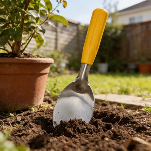 Paleta de jardinería pequeña de 9 pulgadas con borde dentado miniatura 5