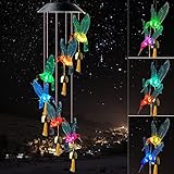 Blue Hummingbird Wind Chimes Hummingbird Gifts Hummingbird Decoration Gifts for mom Gifts for...