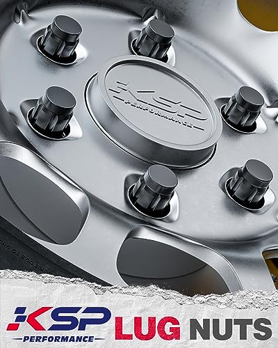 Image of KSP M12x1.5 Lug Nuts Black, 20pcs 12mmx1.5 Lug Nut 6 Spline Lugnuts for Honda Accord CRV Civic Fusion Focus Escape XR-V Element Pilot Impala, Closed End Aftermarket Nuts with 1 Socket Key for Chevy