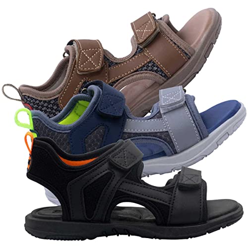 Papete Infantil Menino Sandália Masculino Calce Fácil 15.02i (Preto, br_footwear_size_system, toddle