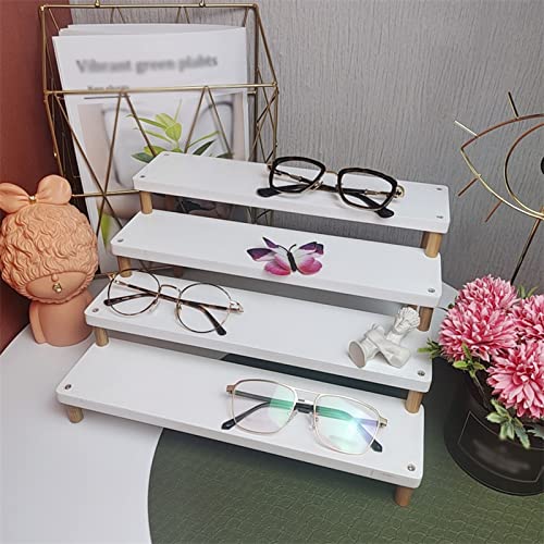 Expositor de gafas de sol de madera lacada con tres niveles elegantes 4