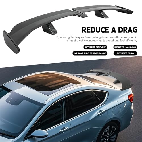 JMTBNO 54-Inch Universal Rear Spoiler | Carbon Fiber Style Wing - Image 3