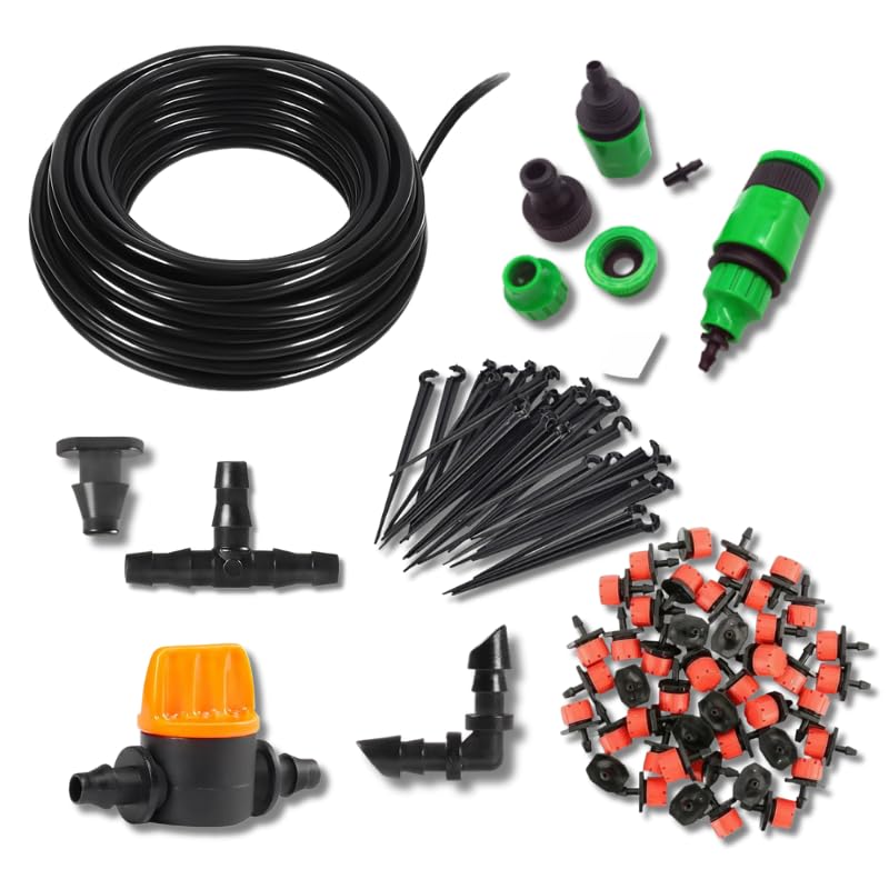Kit Irrigação Gotejamento Completo 18 Bicos + 15m Mangueira | Par...