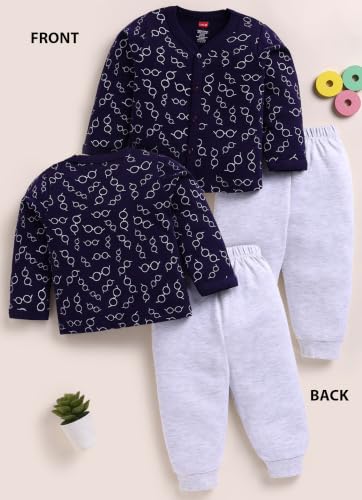 Image of LuvLap Baby Boys & Girls Regular Fit 100% Cotton Half Sleeves Jhabla & Shorts Set Pack of 2