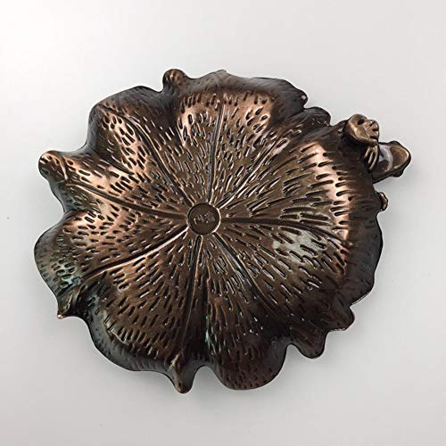 Heaven2017 Pires de chá de liga de lótus retrô bronze verde