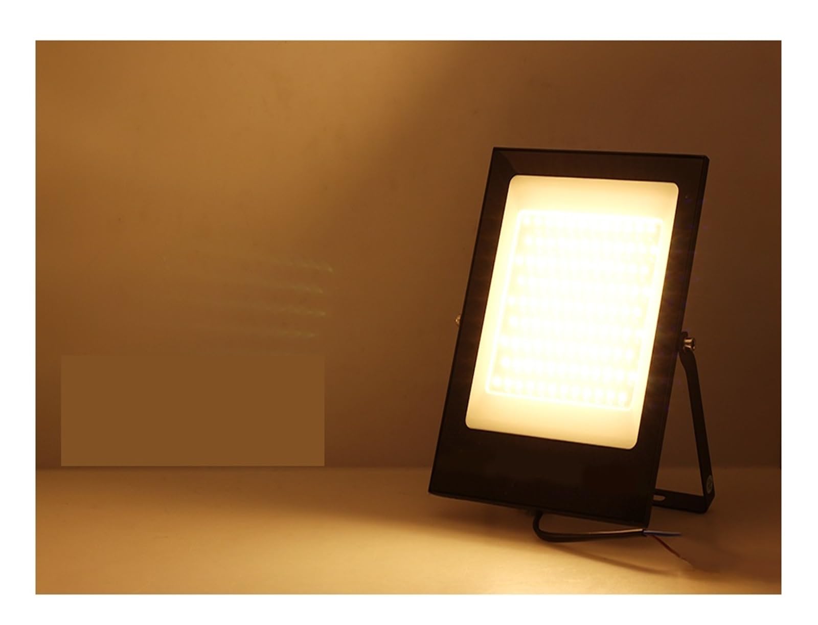 Naświetlacz LED, Światło Halogenowe LED 50W 100W 150W 200W Czarna Powłoka IP66 Wodoodporny Reflektor LED Garden Street Gate Reflektory Ścienne(Warm light,200W)