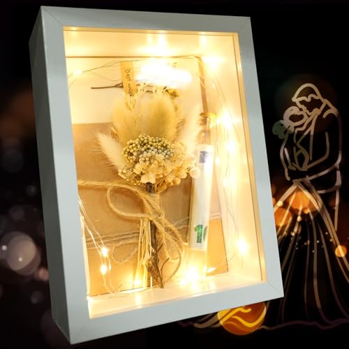 TZEKING Caja Regalo Boda de Madera,Regalo de Dinero para Bodas,Regalo Creativo para Novios,Juego de Dinero,Caja de Madera,flores secas,Tubo de Ensayo,Señor y señora,aniversario de boda TZEKING Caja Regalo Boda de Madera,Regalo de Dinero para Bodas,Regalo Creativo para Novios,Juego de Dinero,Caja de Madera,flores secas,Tubo de Ensayo,Señor y señora,aniversario de boda