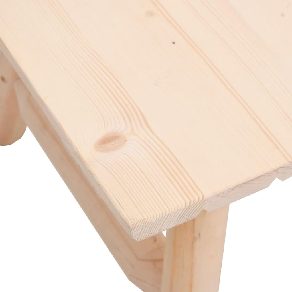Set divani da giardino in legno massello di abete con tavolino e sedie in stile Adirondack per relax outdoor su terrazza patio o veranda per zona esterna resistente durevole con seduta