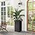 Nessxa Metal Planter Box for Outdoor Plants 15" L x 15" W x 30" H 2 Pack, Heavy Duty Steel Planter Box with Removable Insert Shelf, Rectangular Planters for Porch, Garden, Yard, Hotel (Black)