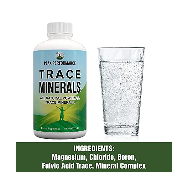 Ultra High Purity Trace Minerals Liquid Drops for Water. Ionic Plant Based Fulvic Trace Mineral Drop Supplement + Magnesium. Replenishes Natural Minerals, Electrolytes + Optimal pH Levels