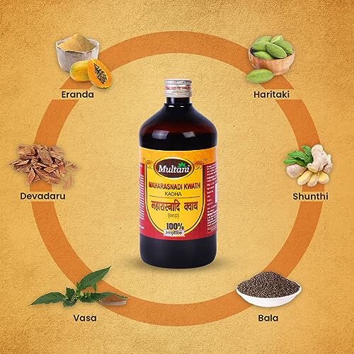 Image of Multani Maharasnadi Kwath Kadha | Relief From Neck, Lower Back & Joints Pain | Reduces Pain, Inflammation & Stiffness Of Joints | Helpful In Vata Dosha | 450 Ml