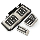 Hergestellt aus hochwertigem Material, korrosionsbestaendig, korrosionsbestaendig, langlebig. Bremse Fußstütze Pedalset aus Edelstahl Accelerator Bremse Fußbett Fußstütze Pedale Abdeckplatte.