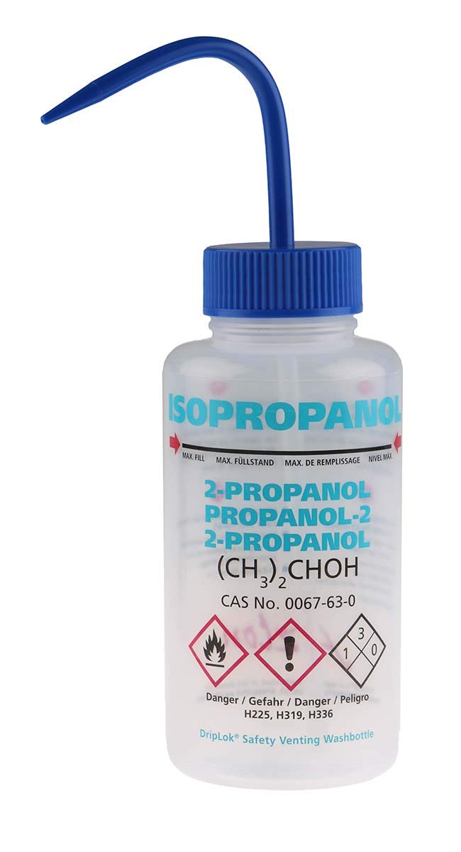 RS PRO Polyethylen Laborflasche 500ml Spritzflasche Weithalsig, Packung a 5 Stück