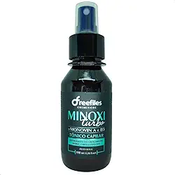Freefiles Minoxi Turbo 100ml Tônico Capilar Tratamento Antiqueda Homens e Mulheres Crescimento Cabelo Barba e Bigode
