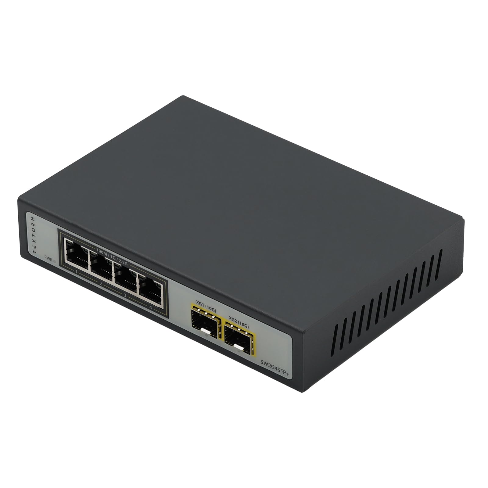 Switch 4 Ports 2.5 GbE + 2 Ports SFP+ 10G - SW2G4SFP+ - Non manageable - RJ45 10/100/1000/2500 Mbps+2 Ports SFP+10G - Silencieux - Plug & Play - Usage Domestique et Professionnel