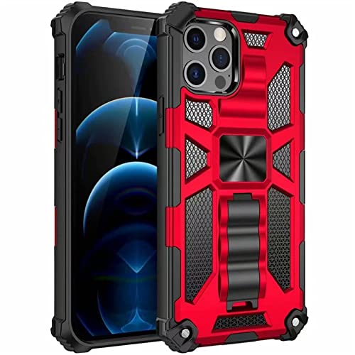 Protection intégrale iPhone 12 antichoc militaire rouge