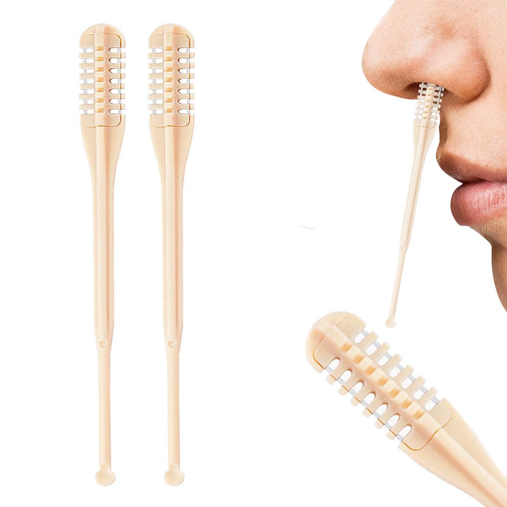 Manual Nasal Hair Cutter for Men Women 2026 Upgrade 360 Rotating Double Sided Nose Hair Trimmer with Earpick