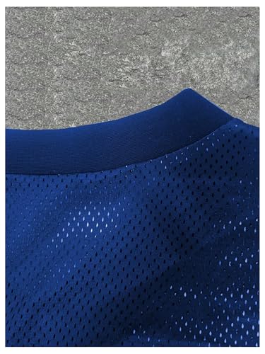 GORGLITTER Men's Y2k Jersey Number Graphic Mesh Short Sleeve V Neck Football T Shirt4