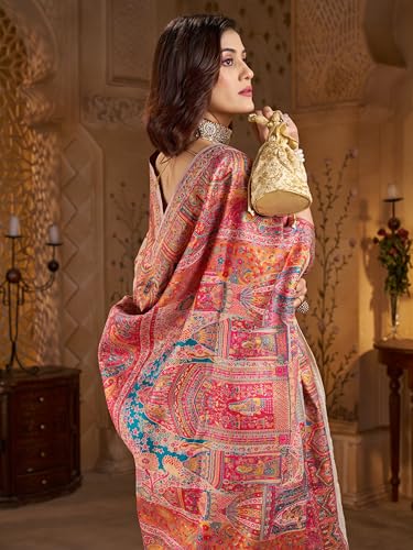 Image of SGF11 Women's Kanjivaram Pure Soft Silk Saree With Unstitched Blouse Piece