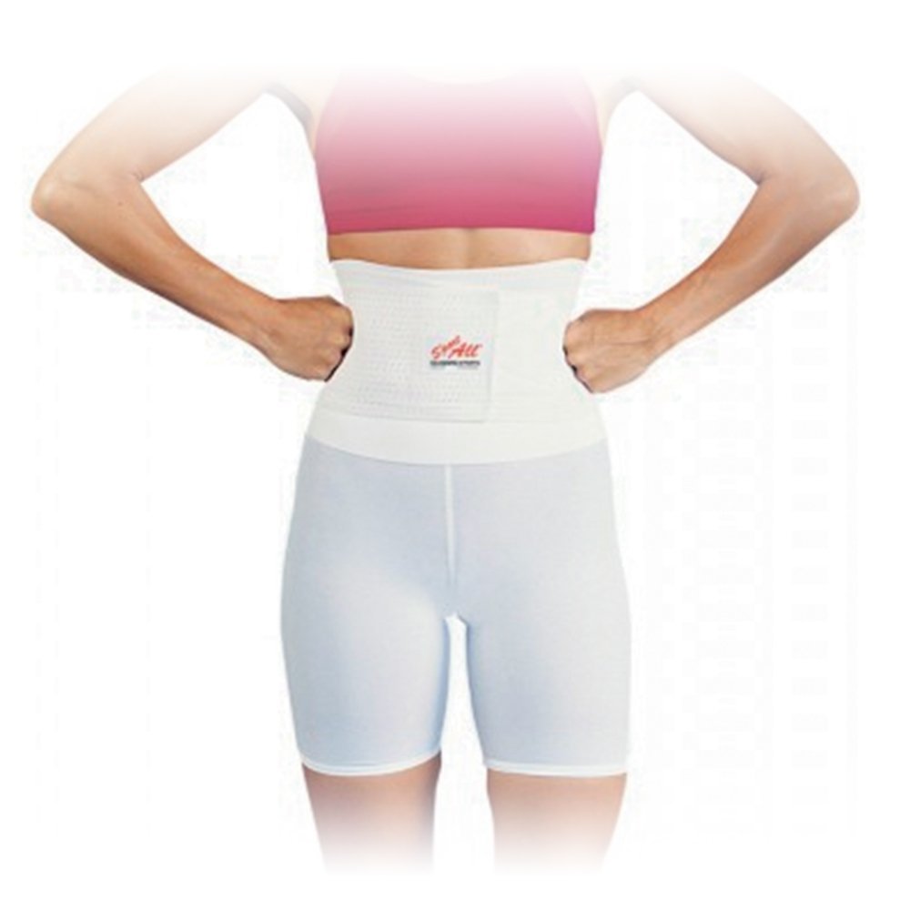 SaundersSaunders S'port All Back Support with White Compression Shorts: Men's, Medium (Waist: 32" - 34")